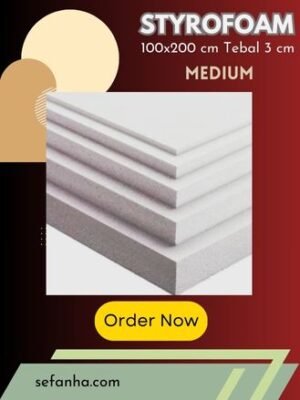 STYROFOAM Tebal 3 cm 100×200 Cm Density 14KG/M3 MEDIUM