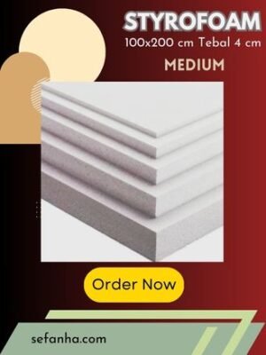 STYROFOAM Tebal 4 cm 100×200 Cm Density 14KG/M3 MEDIUM