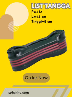 LIST TANGGA – Hitam strip Merah