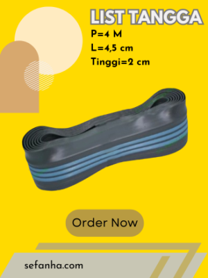 LIST TANGGA – Hitam strip Biru