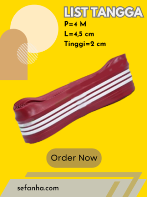LIST TANGGA - Merah strip Putih