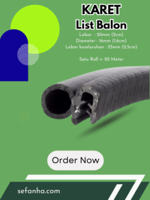 Karet List Balon 16 mm